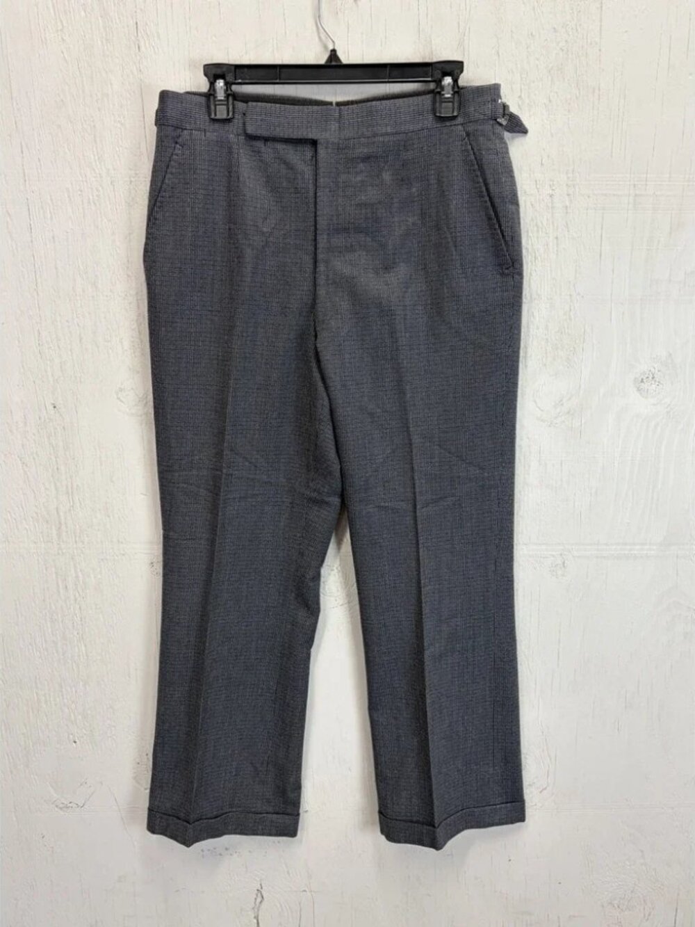 Report Oxxford Clothes Pants Mens Size 32x28 Wool Cinch Waist Adjustable Vintage